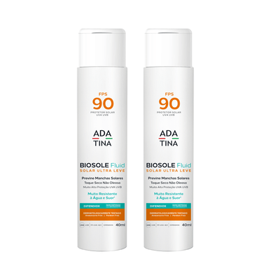 Kit 2 Un Protetor Solar 12hs Fluido Anti-Manchas Biosole FPS 90