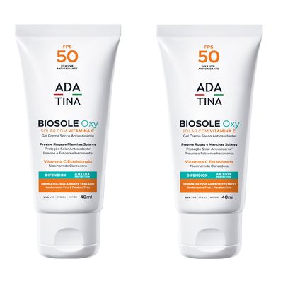 Kit 2 un Biosole Oxy FPS 50 Proteção Solar com Vitaminas C e Niacinamida para Peles com Melasma