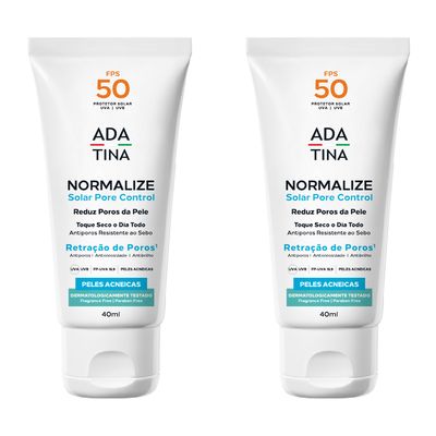 Kit 2 Unidades Protetor Solar 12HS  Antiacne Normalize Pore Control FPS 50