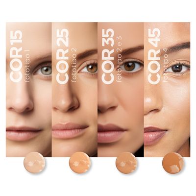 Bio.Identique FPS 75 Protetor Solar 12HS Toque Seco Aveludado Serum com Cor Noce