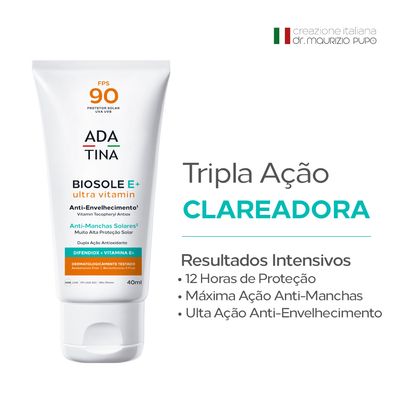Protetor Solar 12HS Anti-Idade e Anti-Manchas Biosole E Plus Ultra Vitamin FPS 90