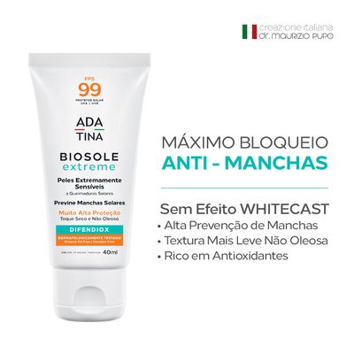Protetor Solar 12HS Bloqueio Anti-Manchas Biosole Extreme FPS 99