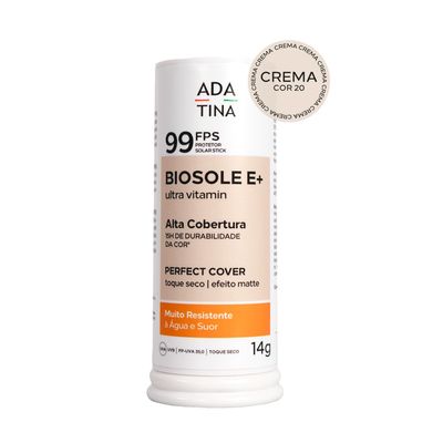 Protetor Solar Stick 12HS Alta Cobertura Biosole E Plus Ultra Vitamin FPS 99 Cor Crema