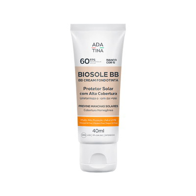 Protetor Solar Facial 12HS com Cor Alta Cobertura Anti-Manchas Biosole BB Cream FPS 60 Bianco