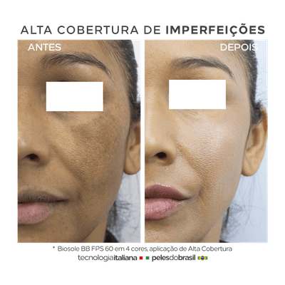 Protetor Solar Facial 12HS com Cor Alta Cobertura Anti-Manchas Biosole BB Cream FPS 60 Bianco