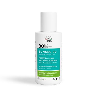 Protetor Solar Facial Peles Oleosas Antioleosidade Sunsec Acqua Fluid FPS 80