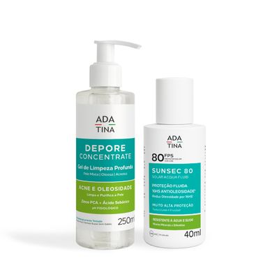 Kit para Pele Oleosa com Protetor Solar e Gel de Limpeza Facial
